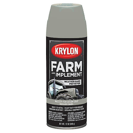 Farm & Implement Spray Paint: Massey Ferguson Gray, Aerosol, Direct to Metal, 12 Oz