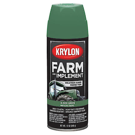 Farm & Implement Spray Paint: Oliver Green, Aerosol, Direct to Metal, 12 Oz