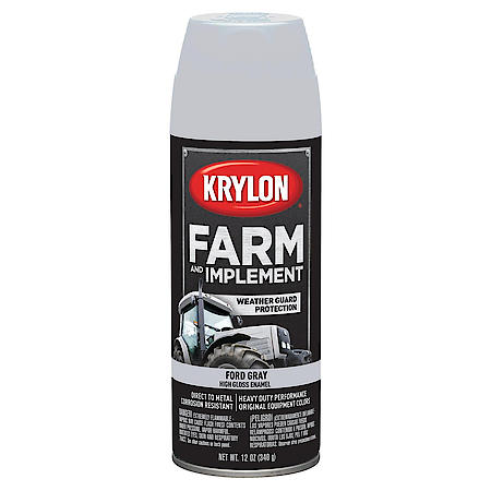 Farm & Implement Spray Paint: Ford Gray, Aerosol, Direct to Metal, 12 Oz