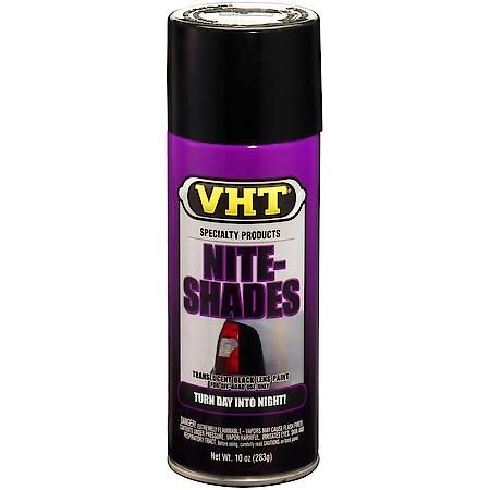 Nite-Shades Spray Paint: Black, Aerosol, Translucent Black Lens Coating, For Offroad Use, 10 Oz