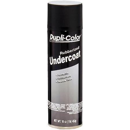 Rubberized Undercoating Spray Paint: Black, Aerosol, 16 Oz