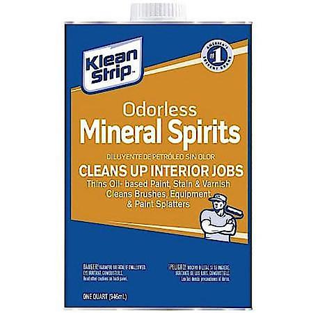 Odorless Mineral Spirits Quart-Cleans Up Interior Jobs