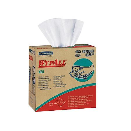 WypAll X60 Reusable Wiper Towels: 8.34" x 16.8" Sheets, 126 Sheets a Box, 1 Pack