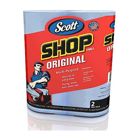 Shop Towels: 9.4" x 11", 55 Sheets a Roll, 2 Pack