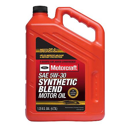 Synthetic Blend 5W30 Motor Oil: Original Equipment for Ford Motor Company Vehicles, 5 Quart