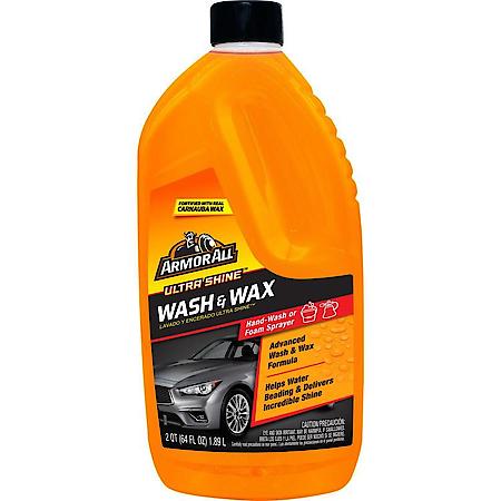 Ultra Shine Car Wash & Wax: Advanced Wash & Wax Formula, Delivers Mirror-Like Shine, 64 OZ