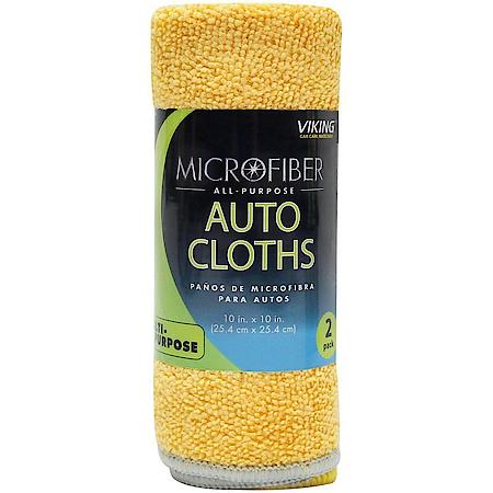 Microfiber Multi-Purpose Towels: 10" X 10", 2 Pack
