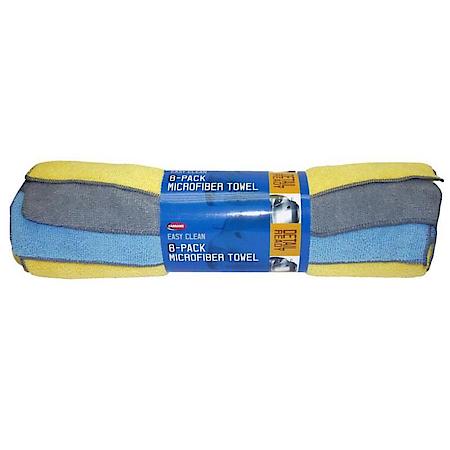 8 Pack Microfiber Towel 14" x 14" (80/20 Blend)