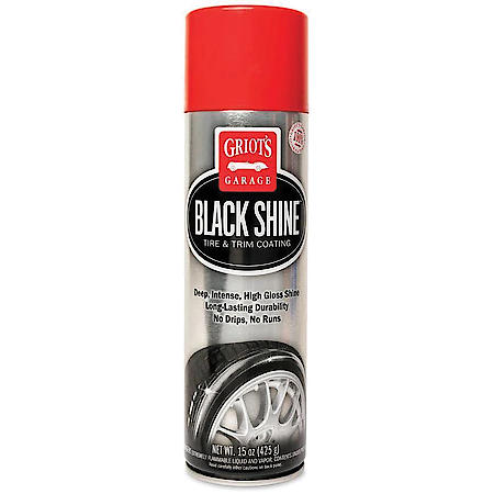 Black Shine Tire & Trim Coating: High Gloss Shine, Long Lasting Durability With No Drips, 15 OZ