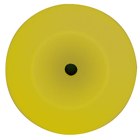 8" Foam Cut Yellow Buffing Pad: Firm, High Density (Stiff) Foam, 1 Pack