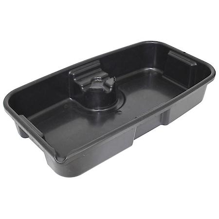 Less Mess Oil Drain Pan with Built-in Oil Filter Stand and Corner Pour Feature