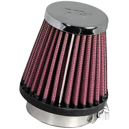 Universal Clamp On Reusable Air Filter: Flange Diameter 1.9", Filter Height 3", Flange Length 0.6"
