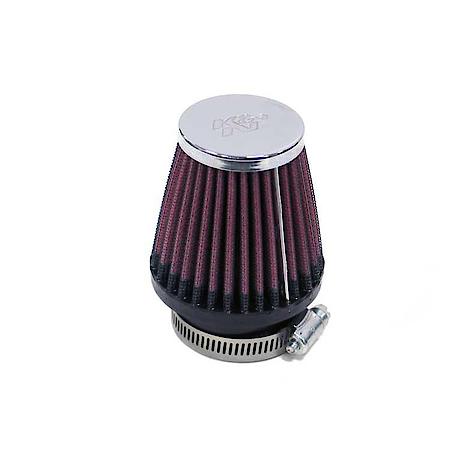 Universal Clamp On Reusable Air Filter: Flange Diameter 1.8", Filter Height 3", Flange Length 0.6"