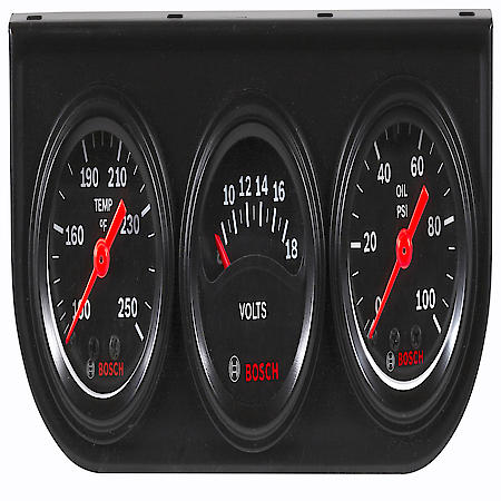 Mini Triple Gauge Kit: Oil Pressure, Water Temp, Voltage