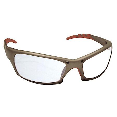 GTR Safety Glasses with GOld Frame and Clear Lens in Clamshell Packaging
