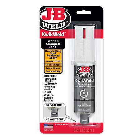 Kwikweld Syringe - The original quick-setting epoxy - Dark gray, 25 ML