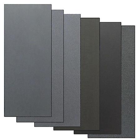 3-2/3" x 9" Clamp-On Waterproof 1/3 Sanding Sheets, Assorted Grit, 10 Pack