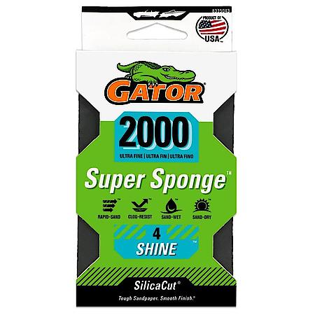 3" x 5" x 1" Waterproof Sanding Sponge, 2000 Grit, 1 Pack