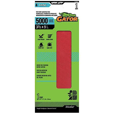 3-2/3" x 9" Hook and Loop Sanding Pad, 5000 Grit, 1 Pack