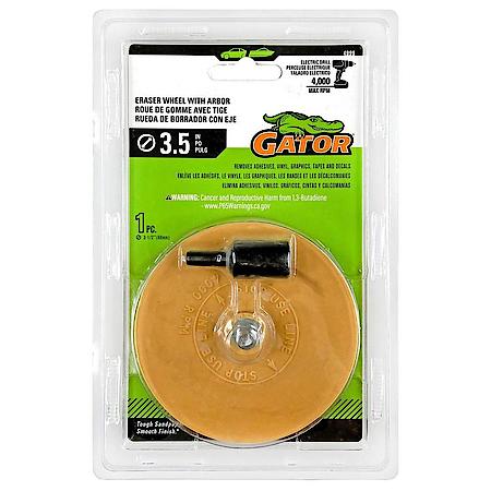 3.5 Inch Drill Mounted Eraser Wheel with Arbor, 1 Pack