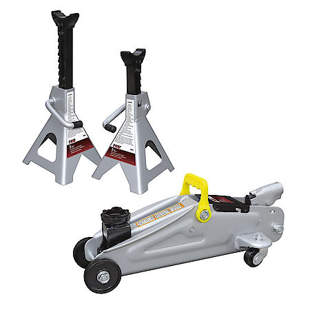 2 Ton Floor Jack 2 Ton & Stand 2 Stands: Jack Lifting Range 5.12" to 13"