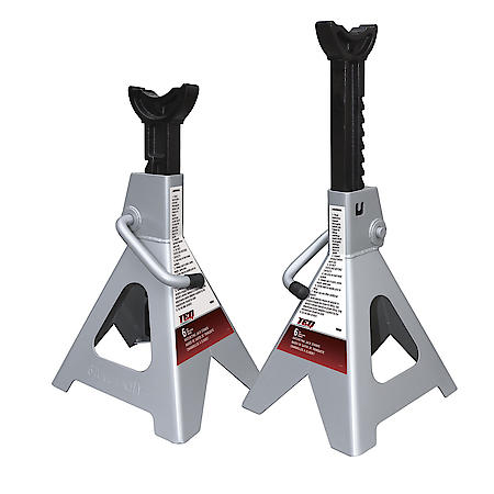 6 Ton Jack Stands: Support Range: 15.75" to 24.4", 2 Pack