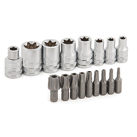 17 Piece External Torx Socket & Bit Set