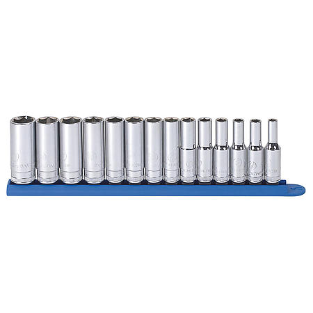 3/8 in. Drive Metric 6-Point Deep Socket Set (14-Piece)