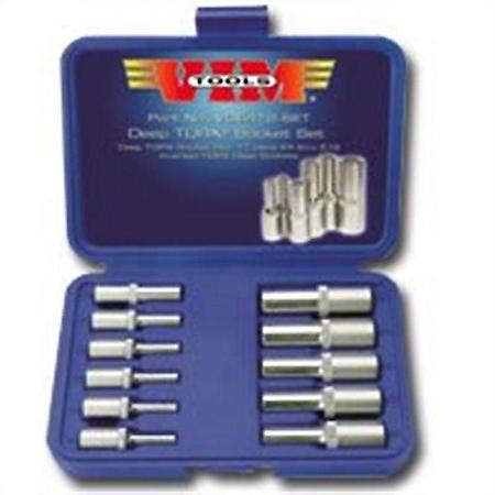 11 Piece Deep Torx Socket Set - E4 Thru E18