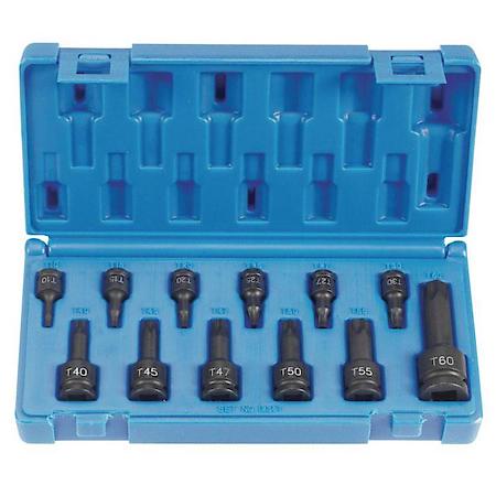 12 Piece 1/4", 3/8" and 1/2" Drive Internal Star Socket Set