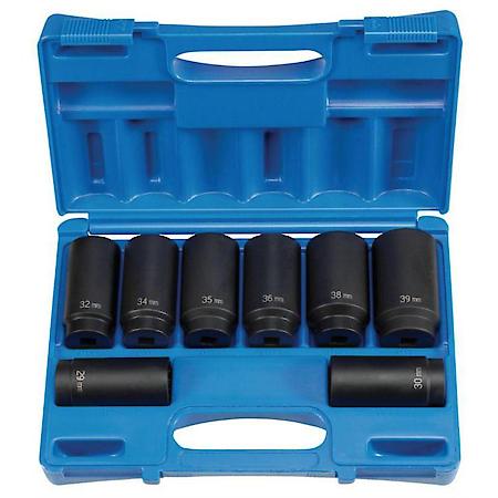 8 Piece 1/2" Drive 12 Point Spindle/Axle Nut Socket Set
