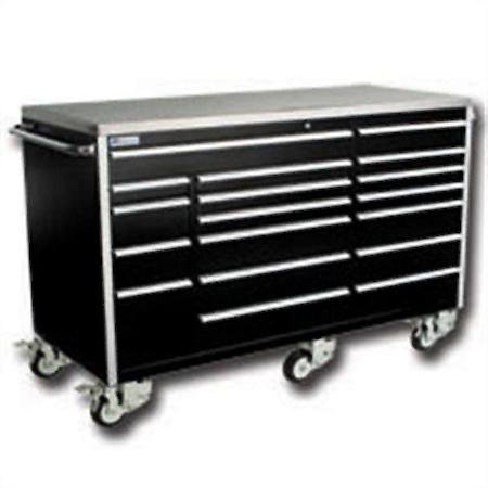 72 inch 18 Drawer Roller Cabinet Toolbox - Black