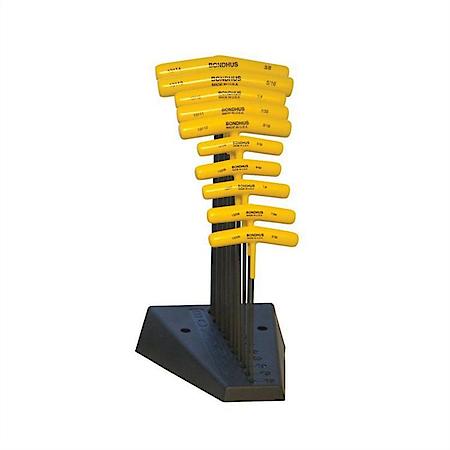 Ballend T-Handle Set W/Stand Sizes 3/32-3/8"