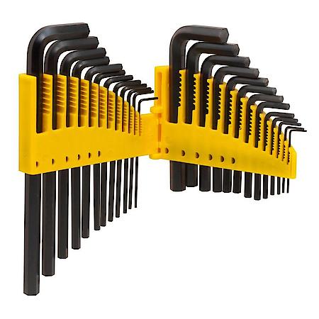 25 Piece SAE & Metric Hex Key Set with Pivot Holder
