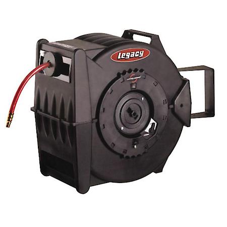 Levelwind Retractable Hose Reel for Air with 3/8" ID and 50' Hose