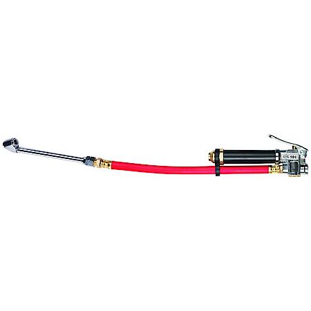 Swivel Dual Foot Chuck Inflator with Heavy-Duty Castings, Plating, and 12" Hose