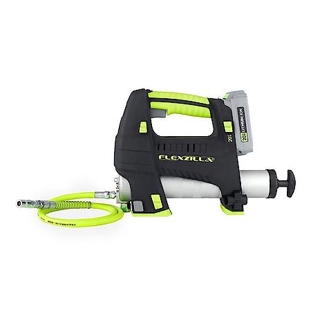 Flexzilla® 20V Cordless Grease Gun Kit with 42" Flexible Grease Hose, 2 Li-Ion Batteries and Charger