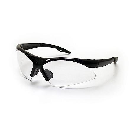 Safety Glasses, Black Frame, Clear Lens