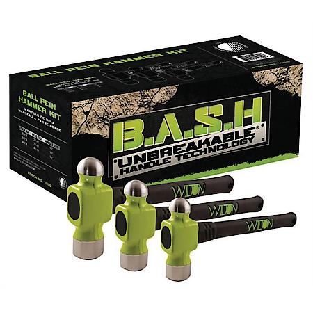 Bash 3-Pc Ball Pein Hammer Kit
