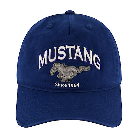 Ford Mustang Baseball Hat: Snap Back Adjustable, Curved Brim, Cotton/Poly Blend