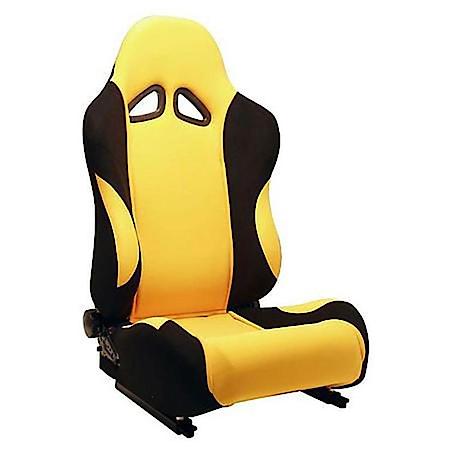 Universal Race Seat with Slider - Black/Yellow