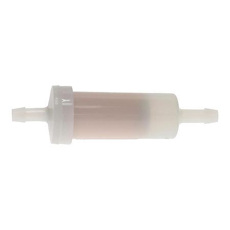 21101 In-Line Fuel Filter,1/4 Inch Male Barbs at Both Ends, Molded White Plastic