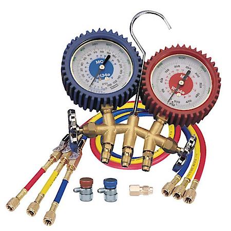 Dual Brass Manifold Gauge Set