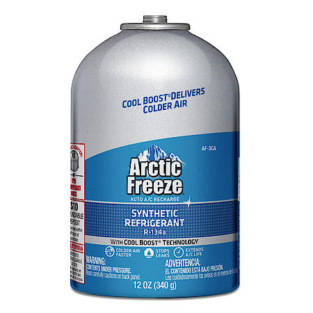 R-134a Refrigerant: With Cool Boost┬«, Seals Leaks & Delivers Colder Air, 12 oz., CA Compliant