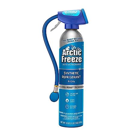 Synthetic R-134a Refrigerant Kit: Includes Hose with Gauge, Seals & Delivers Colder Air, 18 oz.