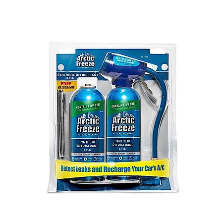 R-134a Refrigerant Kit: Includes Hose with Gauge, Detects & Seals Common Leaks, 12 oz.