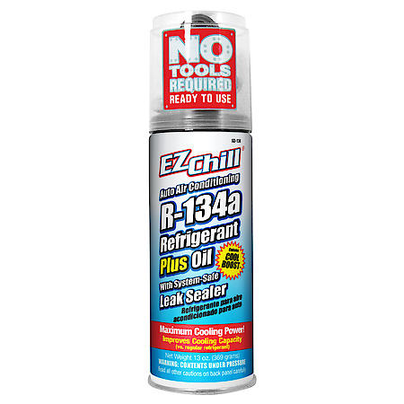 R-134a Refrigerant Kit: Built-in Disposable Hose, Restores Lost Refrigerant & Oil, 13 oz.