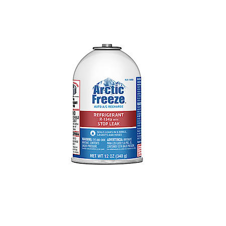 R-134a Refrigerant: With Stop Leak Formula, Seals Common Leaks, 12 oz., CA Compliant
