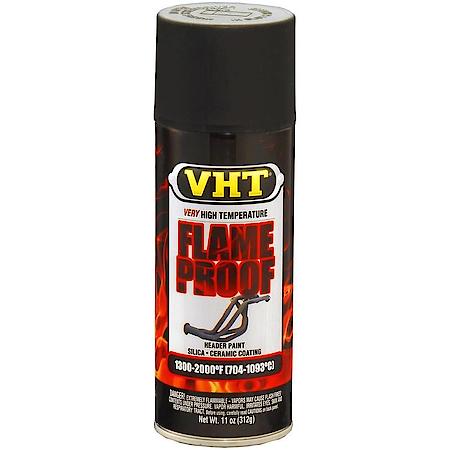 FlameProof Coating: Flat Black, Aerosol, Ceramic Resins Resist Heat Up To 2000 Deg. F, 11 Oz
