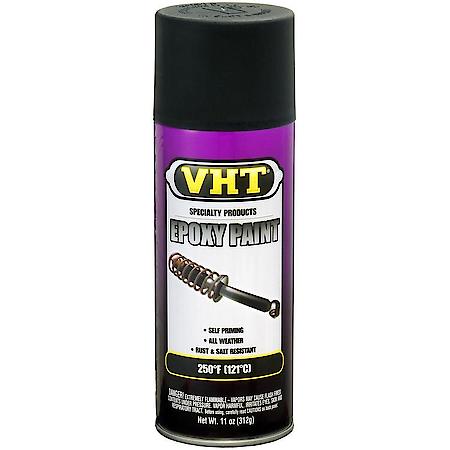 Epoxy All Weather Spray Paint: Satin Black, Aerosol, For Tools, Suspension, All Weather, 11 Oz
